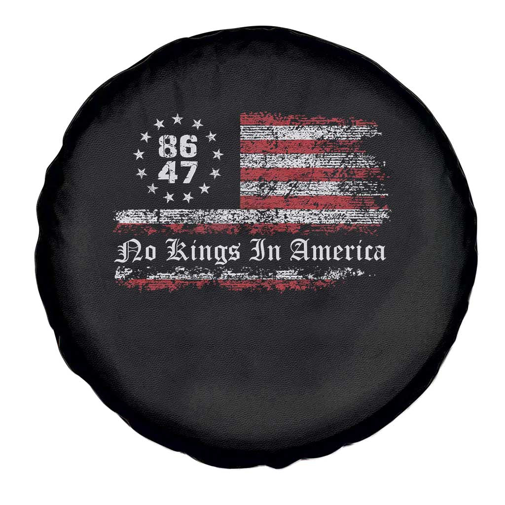 No Kings in America Spare Tire Cover 86 47 US Flag Impeach 47 TS10 Print Your Wear