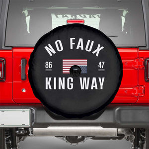 No Kings in America Spare Tire Cover US Flag Upside Down TS10 Black Print Your Wear