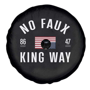 No Kings in America Spare Tire Cover US Flag Upside Down TS10 Print Your Wear