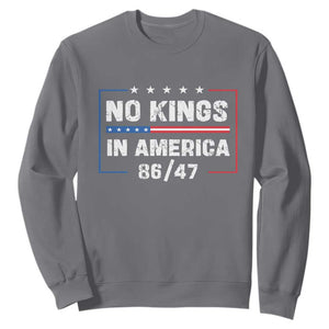 No Kings in America Sweatshirt 86 47 Impeach 47 TS10 Charcoal Print Your Wear