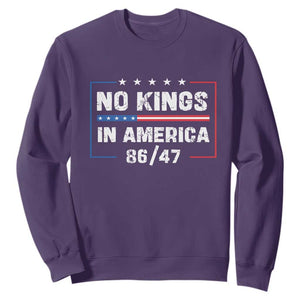 No Kings in America Sweatshirt 86 47 Impeach 47 TS10 Purple Print Your Wear