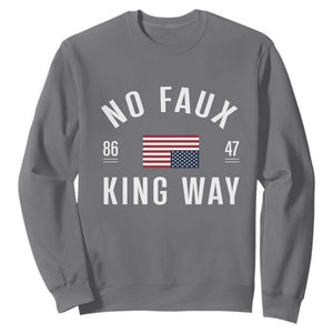 No Kings in America Sweatshirt US Flag Upside Down TS10 Charcoal Print Your Wear