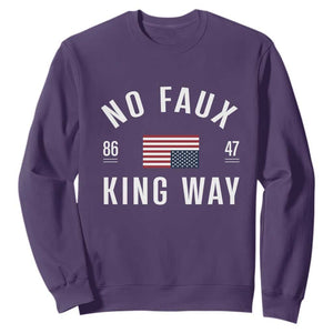 No Kings in America Sweatshirt US Flag Upside Down TS10 Purple Print Your Wear
