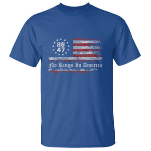 No Kings in America T Shirt 86 47 US Flag Impeach 47 TS10 Royal Blue Print Your Wear