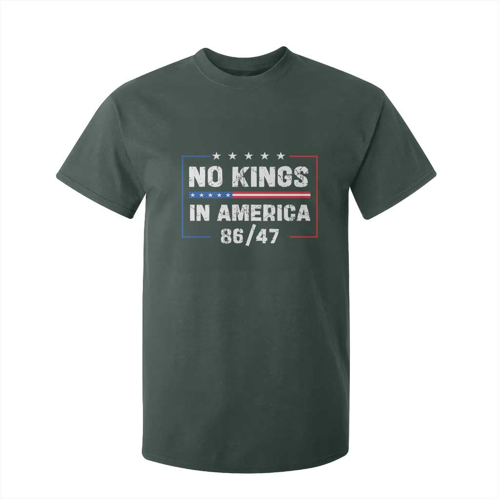 No Kings in America T Shirt For Kid 86 47 Impeach 47 TS10 Dark Forest Green Print Your Wear