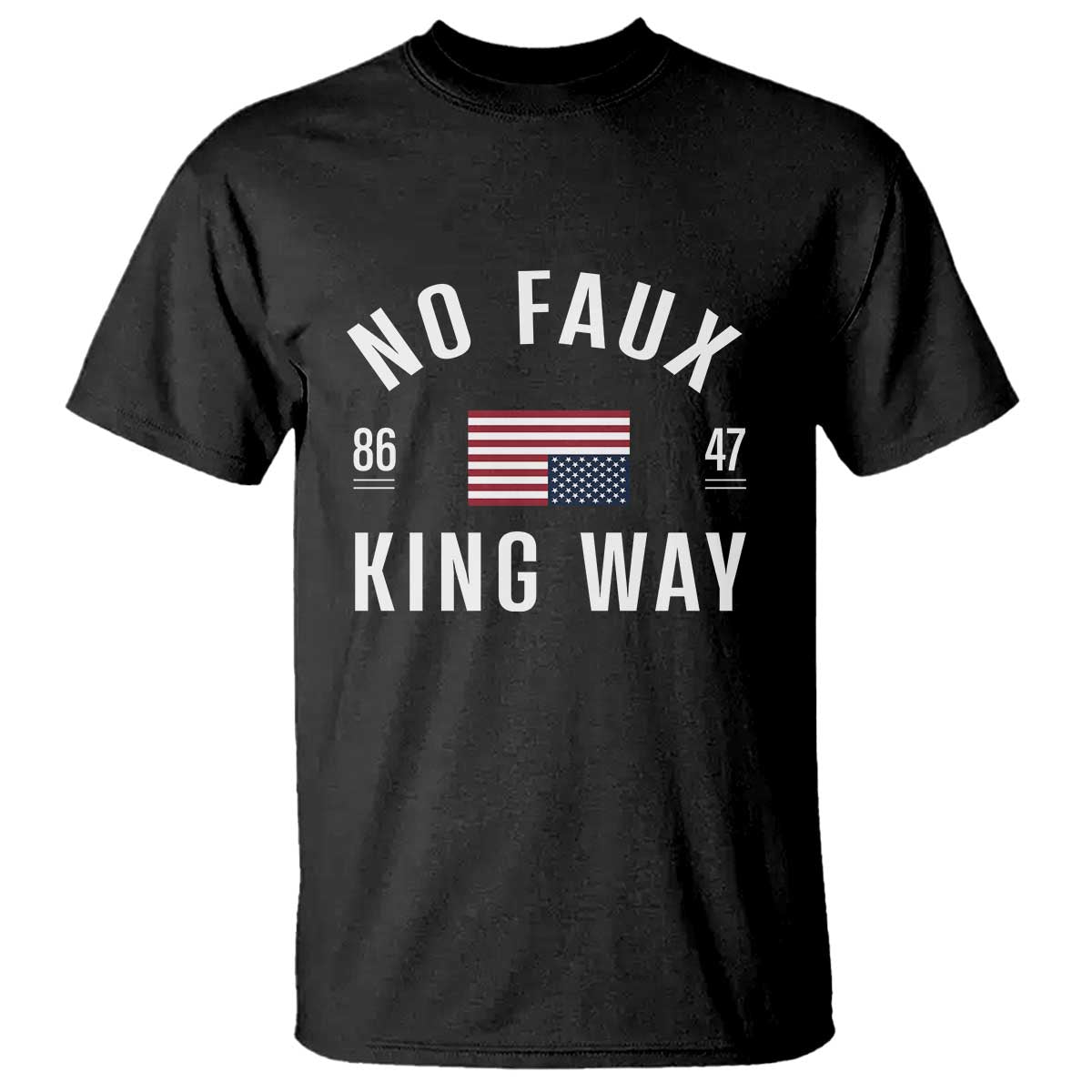 No Kings in America T Shirt US Flag Upside Down TS10 Black Print Your Wear