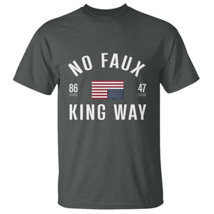 No Kings in America T Shirt US Flag Upside Down TS10 Dark Heather Print Your Wear