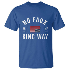 No Kings in America T Shirt US Flag Upside Down TS10 Royal Blue Print Your Wear