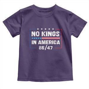 No Kings in America Toddler T Shirt 86 47 Impeach 47 TS10 Purple Print Your Wear
