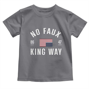 No Kings in America Toddler T Shirt US Flag Upside Down TS10 Charcoal Print Your Wear