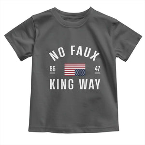 No Kings in America Toddler T Shirt US Flag Upside Down TS10 Dark Heather Print Your Wear