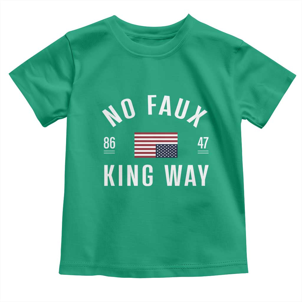 No Kings in America Toddler T Shirt US Flag Upside Down TS10 Irish Green Print Your Wear