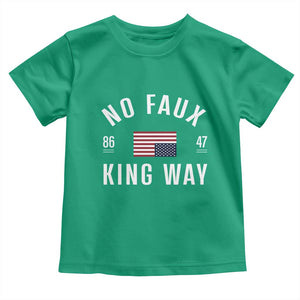 No Kings in America Toddler T Shirt US Flag Upside Down TS10 Irish Green Print Your Wear