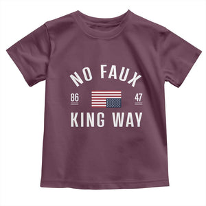No Kings in America Toddler T Shirt US Flag Upside Down TS10 Maroon Print Your Wear