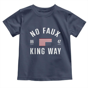 No Kings in America Toddler T Shirt US Flag Upside Down TS10 Navy Print Your Wear
