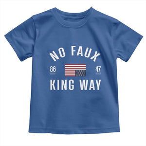 No Kings in America Toddler T Shirt US Flag Upside Down TS10 Royal Blue Print Your Wear