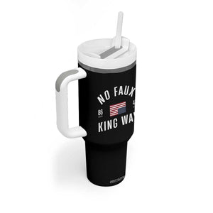 No Kings in America Tumbler With Handle US Flag Upside Down TS10 Print Your Wear
