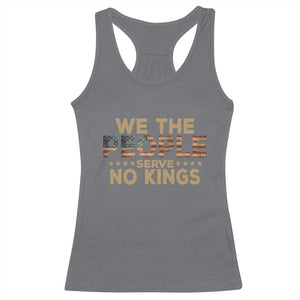 No Kings in USA Racerback Tank Top Vintage Old American Flag We The People TS10 Charcoal Print Your Wear