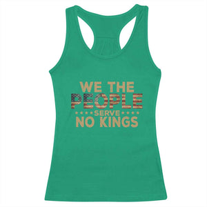 No Kings in USA Racerback Tank Top Vintage Old American Flag We The People TS10 Irish Green Print Your Wear