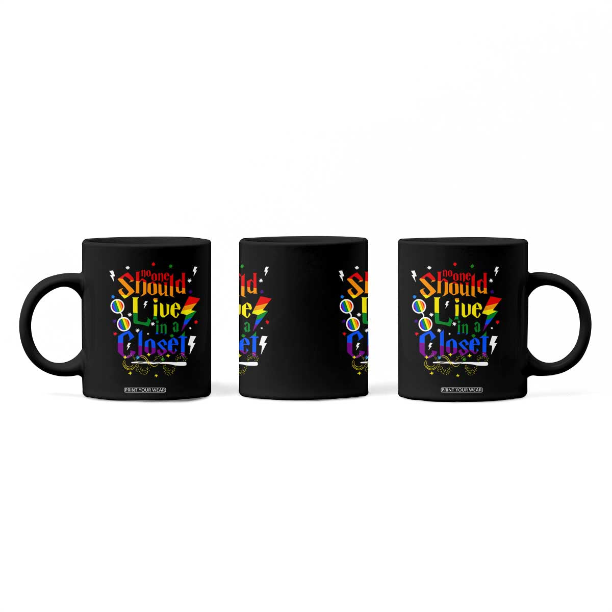 No One Should Live in a Closet Coffee Mug LGBTQ+ Pride Empowerment Ally TS02 Print Your Wear