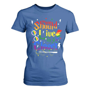 No One Should Live in a Closet T Shirt For Women LGBTQ+ Pride Empowerment Ally TS02 Royal Blue Print Your Wear