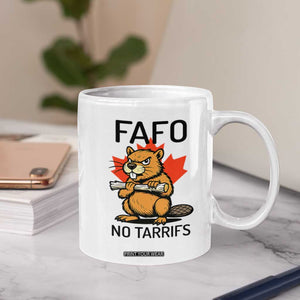 No Tariffs Canada Coffee Mug Never 51st State Canadian Beaver TS02 Print Your Wear