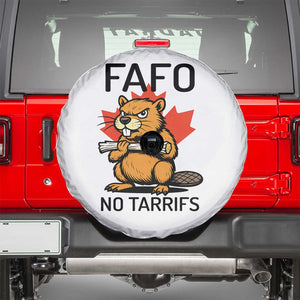 No Tariffs Canada Spare Tire Cover Never 51st State Canadian Beaver TS02 White Print Your Wear