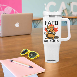 No Tariffs Canada Tumbler With Handle Never 51st State Canadian Beaver TS02 Print Your Wear