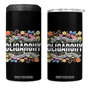 Not My President Subtle Floral 4 in 1 Can Cooler Tumbler Not My Voice Values Beliefs TS02 One Size: 16 oz Black Print Your Wear
