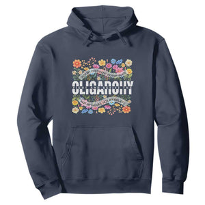 Not My President Subtle Floral Hoodie Not My Voice Values Beliefs TS02 Navy Print Your Wear