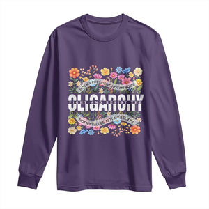 Not My President Subtle Floral Long Sleeve Shirt Not My Voice Values Beliefs TS02 Purple Print Your Wear
