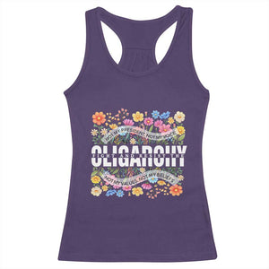 Not My President Subtle Floral Racerback Tank Top Not My Voice Values Beliefs TS02 Purple Print Your Wear