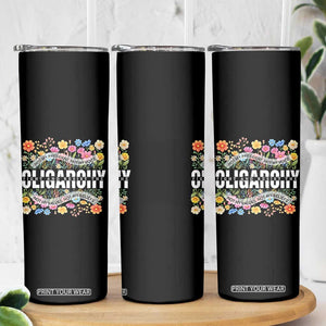 Not My President Subtle Floral Skinny Tumbler Not My Voice Values Beliefs TS02 Print Your Wear