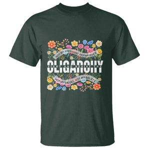 Not My President Subtle Floral T Shirt Not My Voice Values Beliefs TS02 Dark Forest Green Print Your Wear