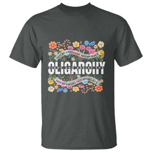 Not My President Subtle Floral T Shirt Not My Voice Values Beliefs TS02 Dark Heather Print Your Wear