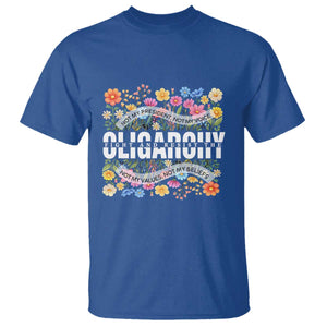 Not My President Subtle Floral T Shirt Not My Voice Values Beliefs TS02 Royal Blue Print Your Wear