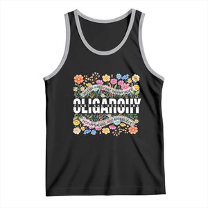 Not My President Subtle Floral Tank Top Not My Voice Values Beliefs TS02 Black Athletic Heather Print Your Wear