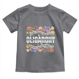 Not My President Subtle Floral Toddler T Shirt Not My Voice Values Beliefs TS02 Charcoal Print Your Wear