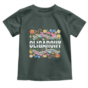 Not My President Subtle Floral Toddler T Shirt Not My Voice Values Beliefs TS02 Dark Forest Green Print Your Wear