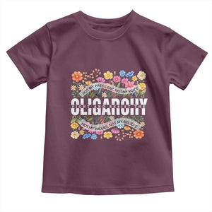 Not My President Subtle Floral Toddler T Shirt Not My Voice Values Beliefs TS02 Maroon Print Your Wear