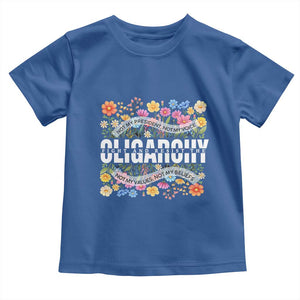 Not My President Subtle Floral Toddler T Shirt Not My Voice Values Beliefs TS02 Royal Blue Print Your Wear