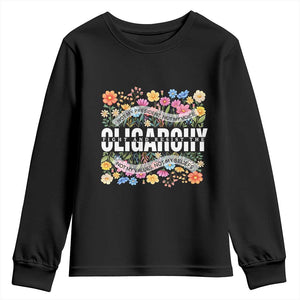 Not My President Subtle Floral Youth Sweatshirt Not My Voice Values Beliefs TS02 Black Print Your Wear