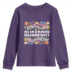 Not My President Subtle Floral Youth Sweatshirt Not My Voice Values Beliefs TS02 Purple Print Your Wear