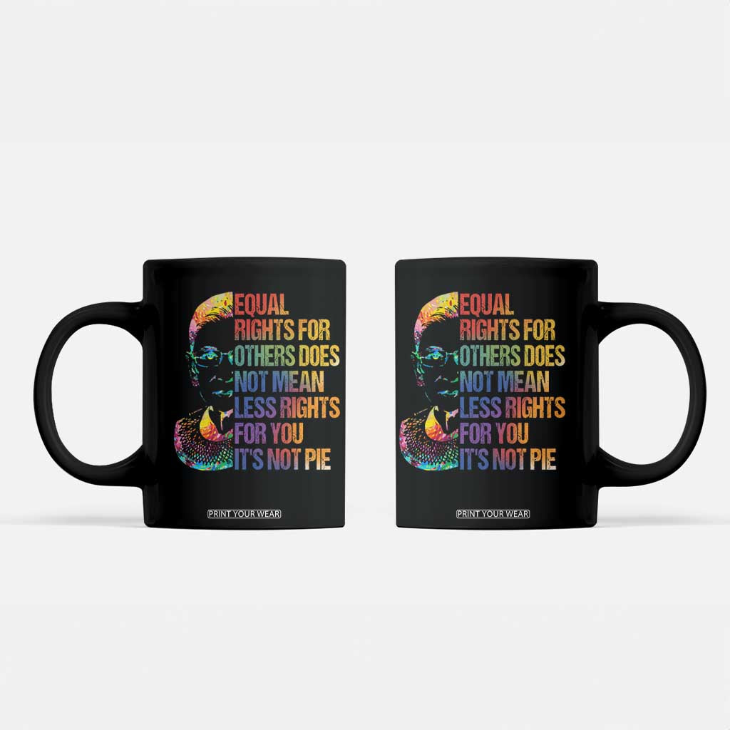 Notorious RBG Coffee Mug Feminist Citizen LGBTQ+ Equal Rights Advocate TS10 Black Print Your Wear