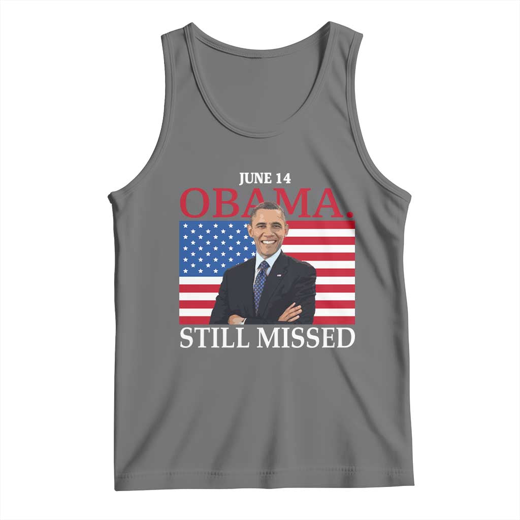 Obama Still Missed Tank Top Patriotic Tribute for June 14 TS02 Black Heather Print Your Wear