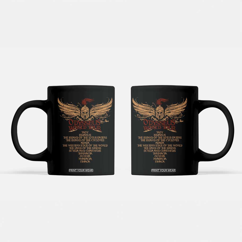 Odysseus World Tour Coffee Mug Ancient Greek Epic Mythlogy TS09 Black Print Your Wear