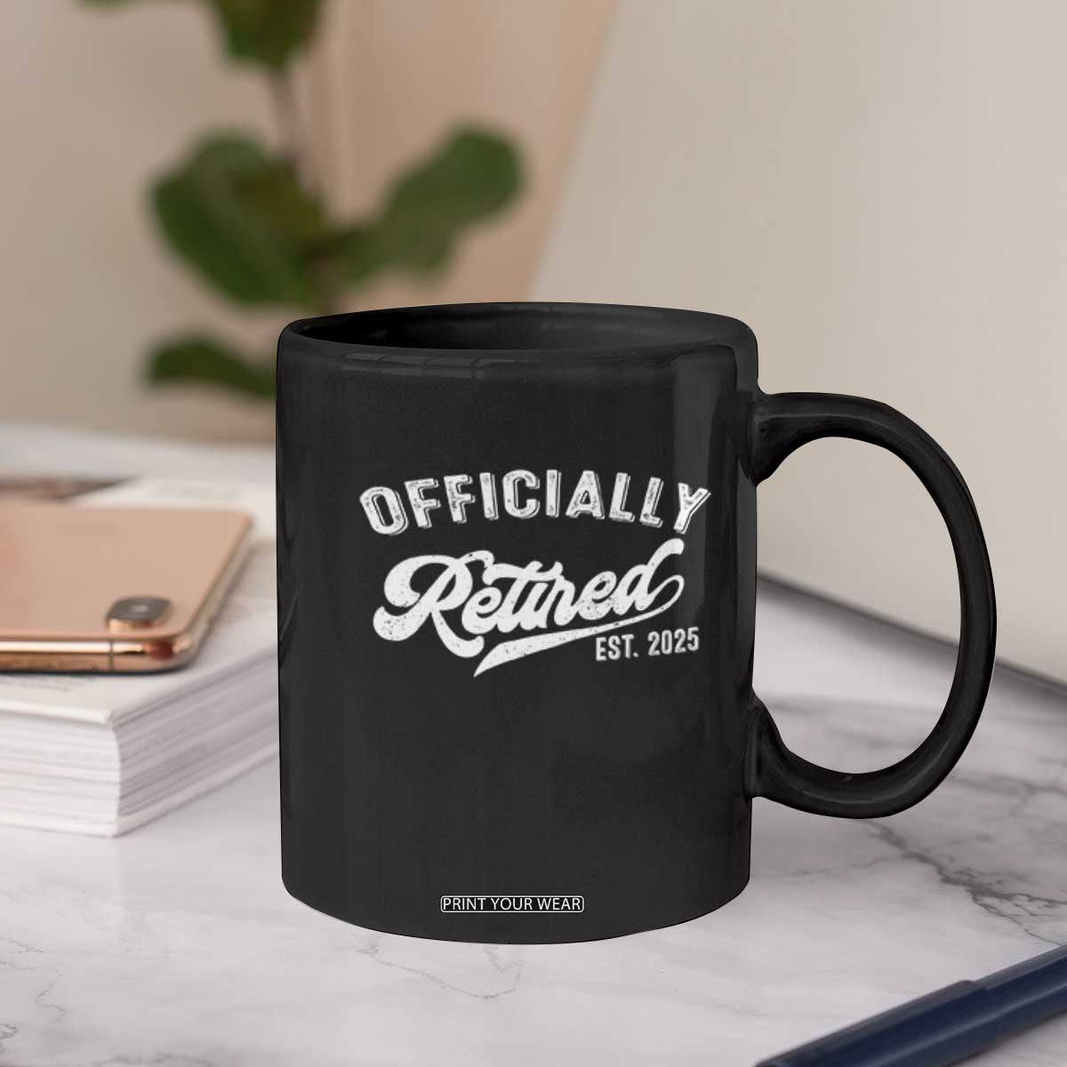 Officially Retired 2025 Coffee Mug Vintage Retirement TS10 Print Your Wear