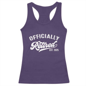 Officially Retired 2025 Racerback Tank Top Vintage Retirement TS10 Purple Print Your Wear