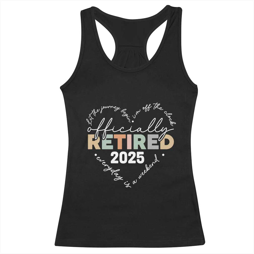 Officially Retired 2025 Racerback Tank Top Women Retirement Vintage TS10 Black Print Your Wear