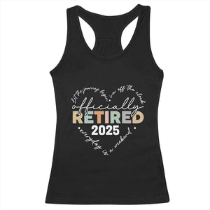 Officially Retired 2025 Racerback Tank Top Women Retirement Vintage TS10 Black Print Your Wear